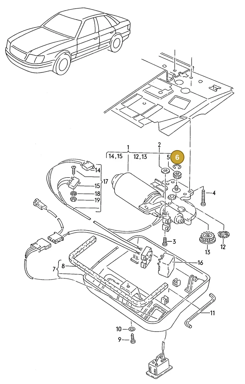 N0124346 — Audi 90                93 (1992-1993) diagram 114877200, position 6