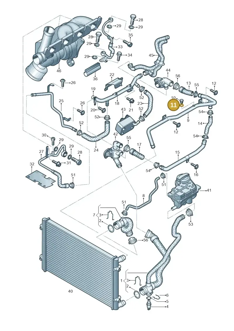 N0138042 — Audi A6 2.7 TDI (2008-2011) diagram 454121240, position 11