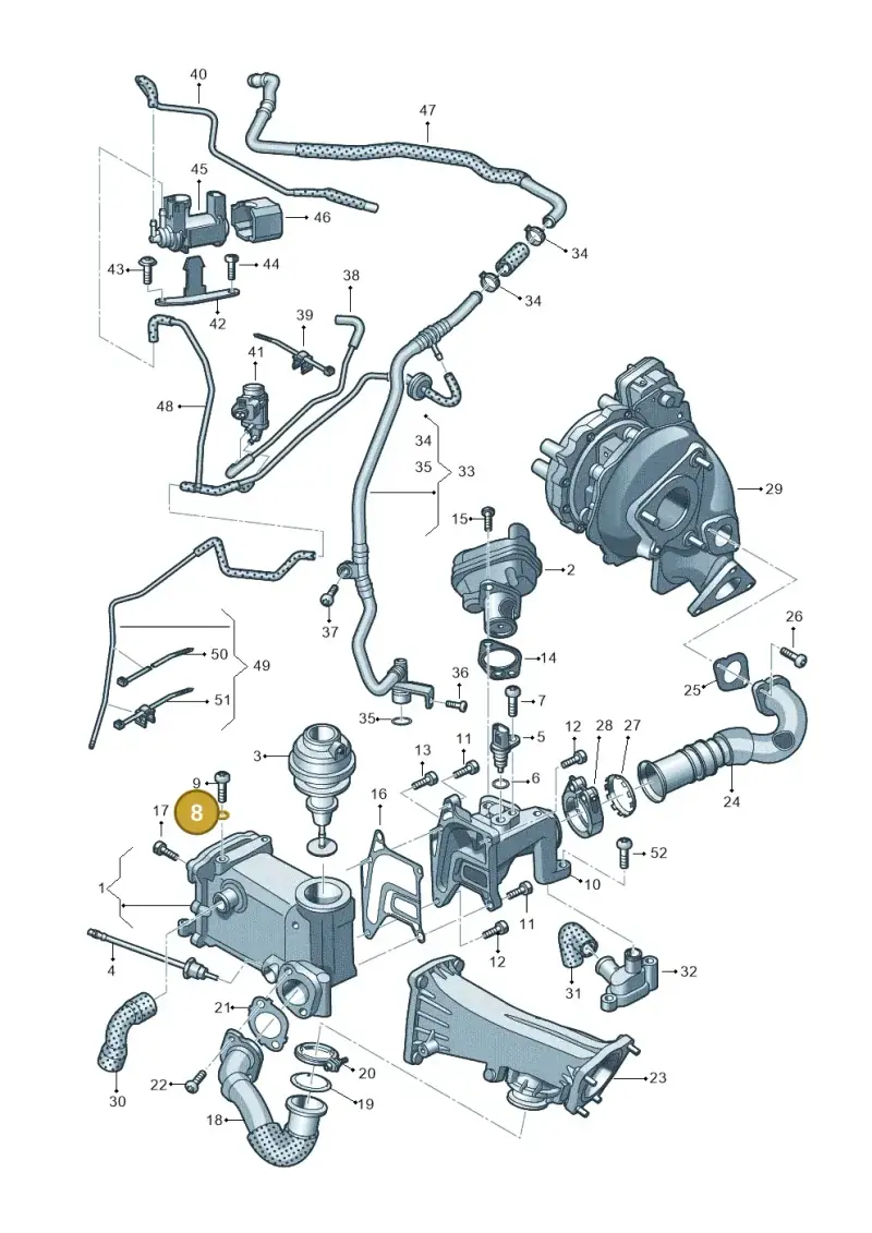 N0138042 — Audi A7 Sportback (2014-2018) diagram 675131130, position 8