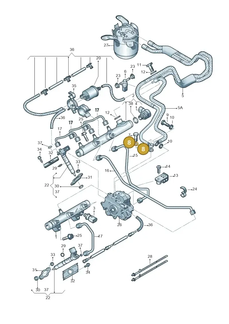N0138128 — Audi A5/S5 Coupe       08> (2007-) diagram 620130700, position 8