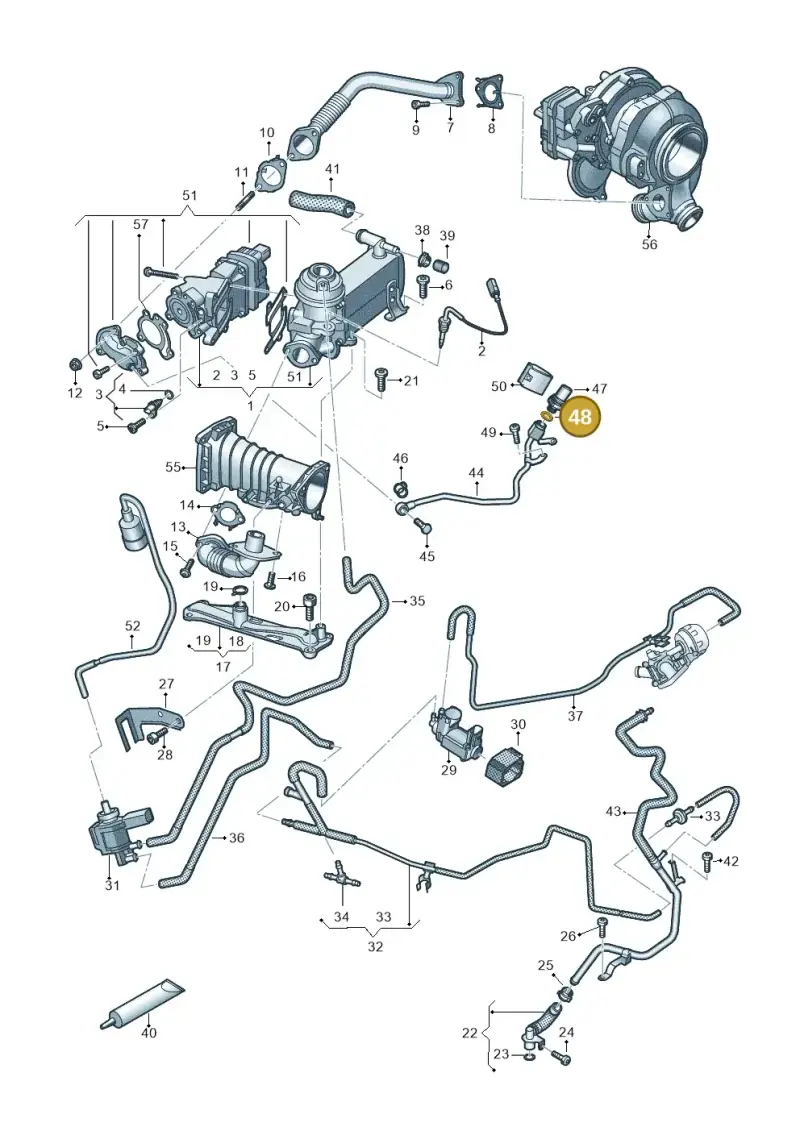 N0138132 — Audi A6 2.0 (2018-) diagram 435131420, position 48