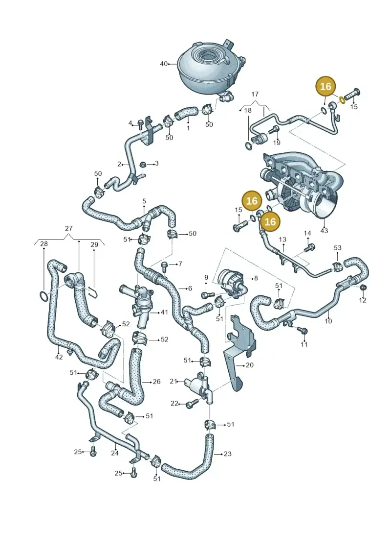 N0138149 — Audi RS3 Sportback (2015-2016) diagram 858121310, position 16