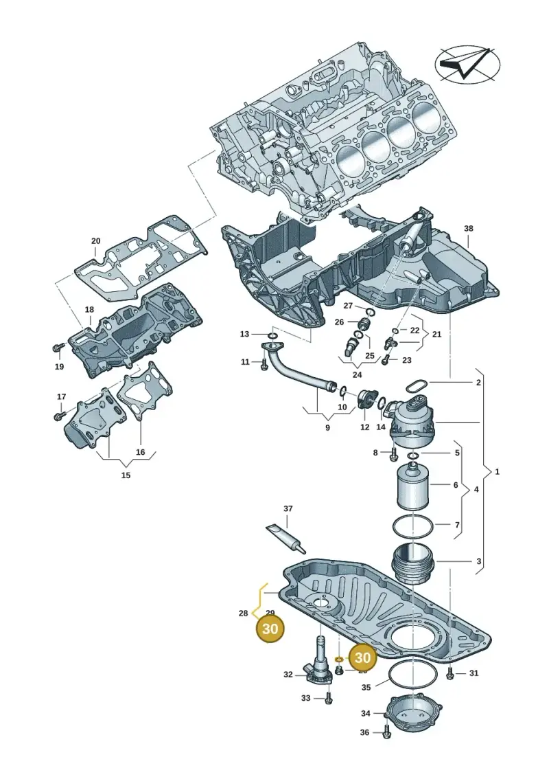 N0138157 — Audi A8L (2017-2022) diagram 429115057, position 30