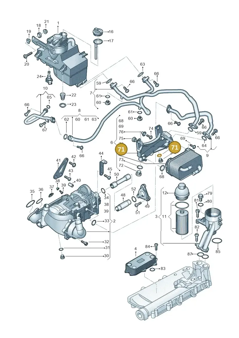 N0138157 — Audi R8 Spyder (2015-2024) diagram 872115100, position 71