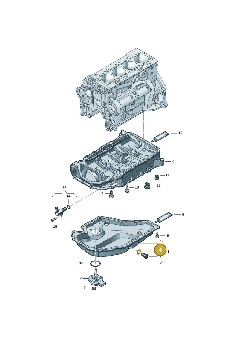 N0138157 — Audi A5 Limo 2.0 (2024-) diagram 5h0103017, position 4