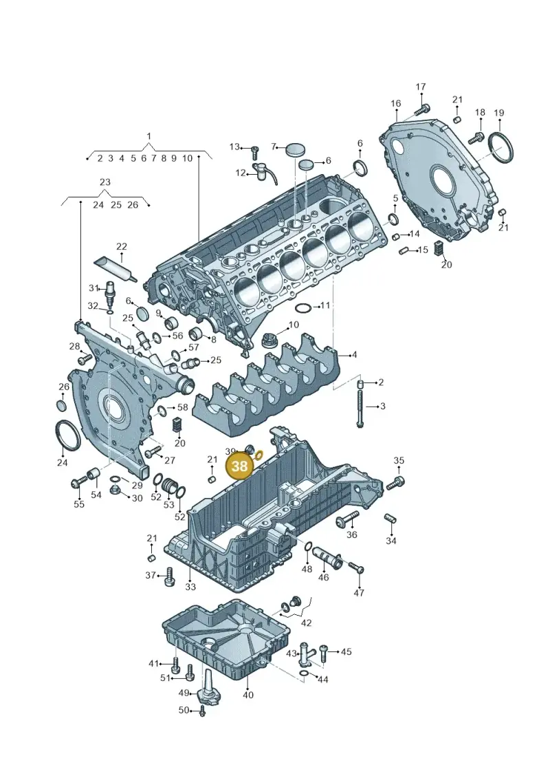 N0138165 — Audi Q7 qu. 3.0 TDI (2009-2015) diagram 493103040, position 38