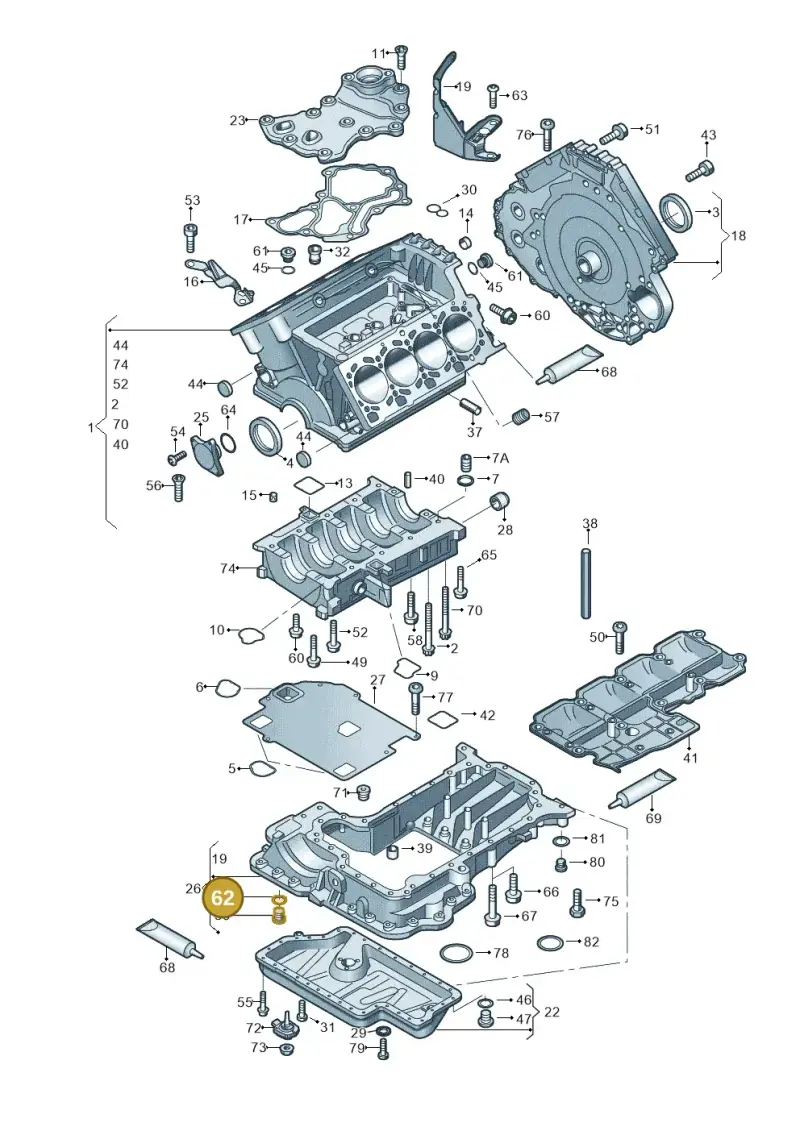 N0138272 — Audi R8 qu. 5.2 (2012-2015) diagram 618103000, position 62