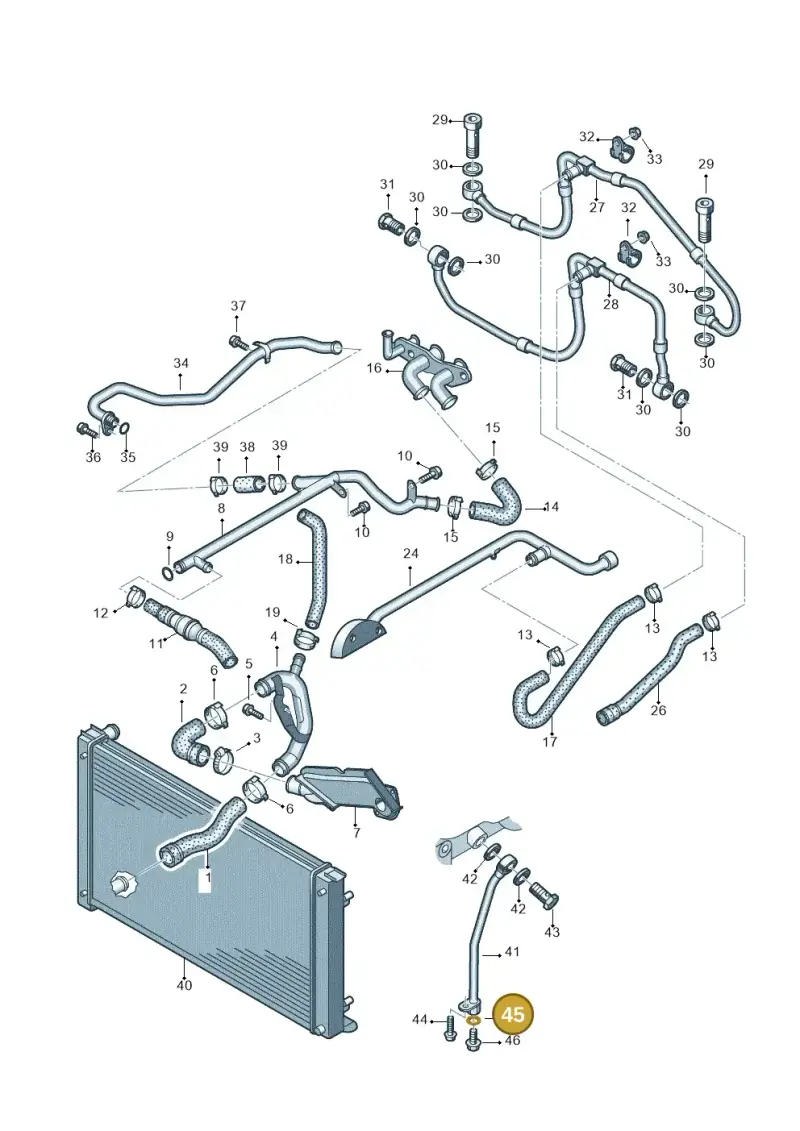 N0138307 — Audi RS6 qu. (2003-2004) diagram 290121670, position 45