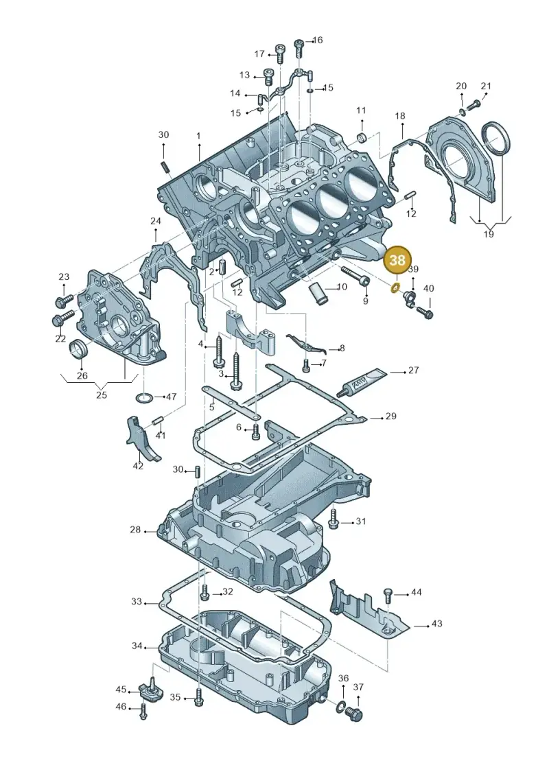 N0138321 — Audi A4/S4/Av./qu.     05> (2005-) diagram 260103320, position 38