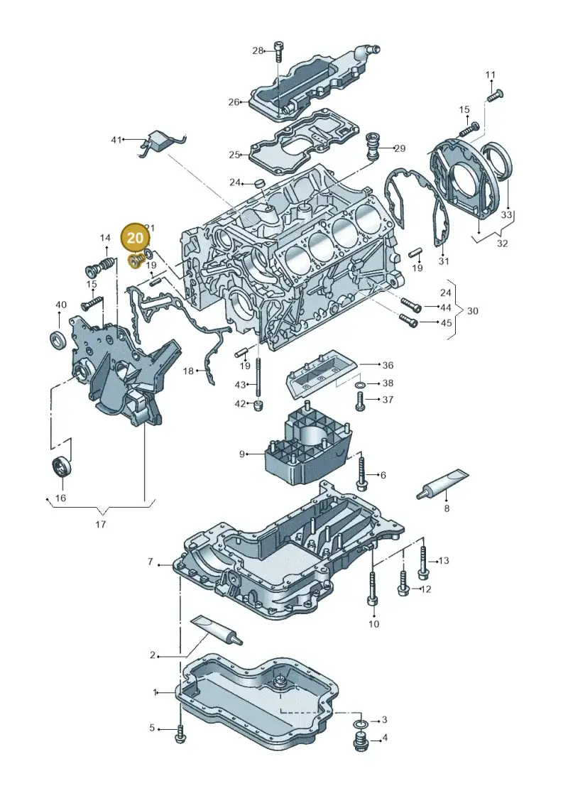 N0138321 — Audi RS6 qu. (2003-2004) diagram 290103000, position 20