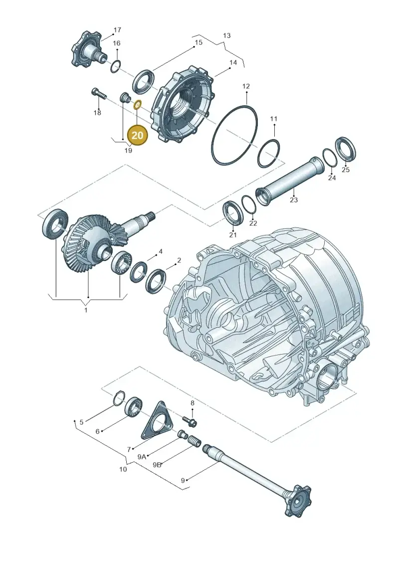 N0138321 — Audi Q5 qu. 2.0 TDI (2008-2012) diagram 291409720, position 20