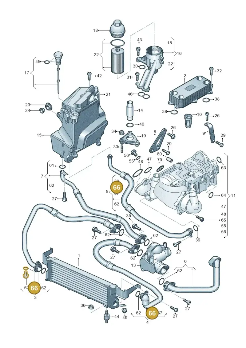 N0138444 — Audi RS6 Avant qu.5.0 (2007-2010) diagram 641115000, position 66