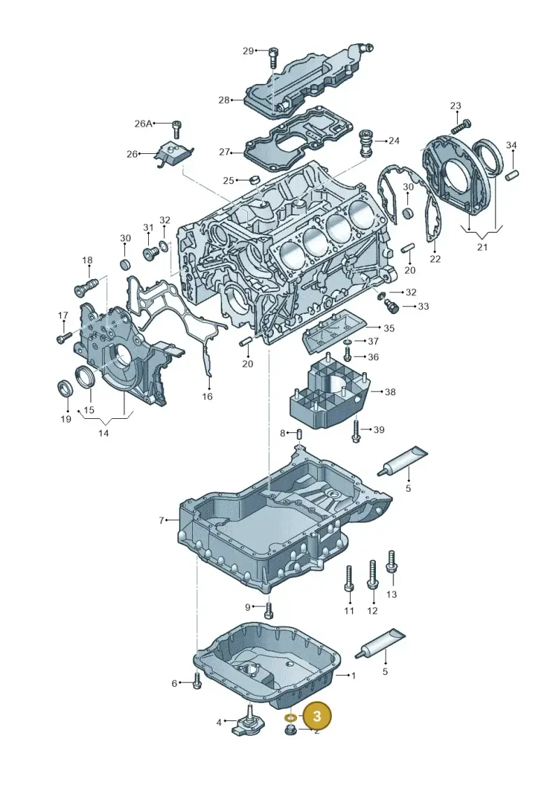 N0138503 — Audi A6/Wagon/quattro (2001-2004) diagram 274103100, position 3