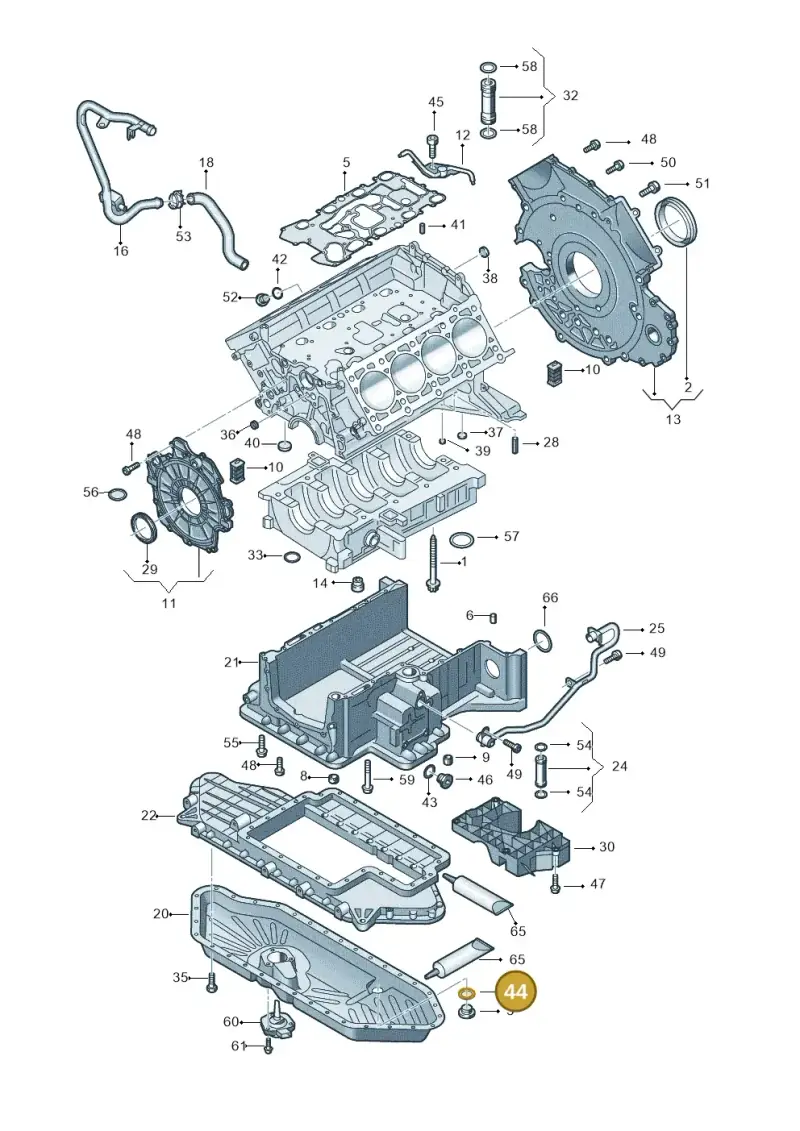 N0138503 — Audi A8/S8/qu. lang (2003-2007) diagram 291103050, position 44