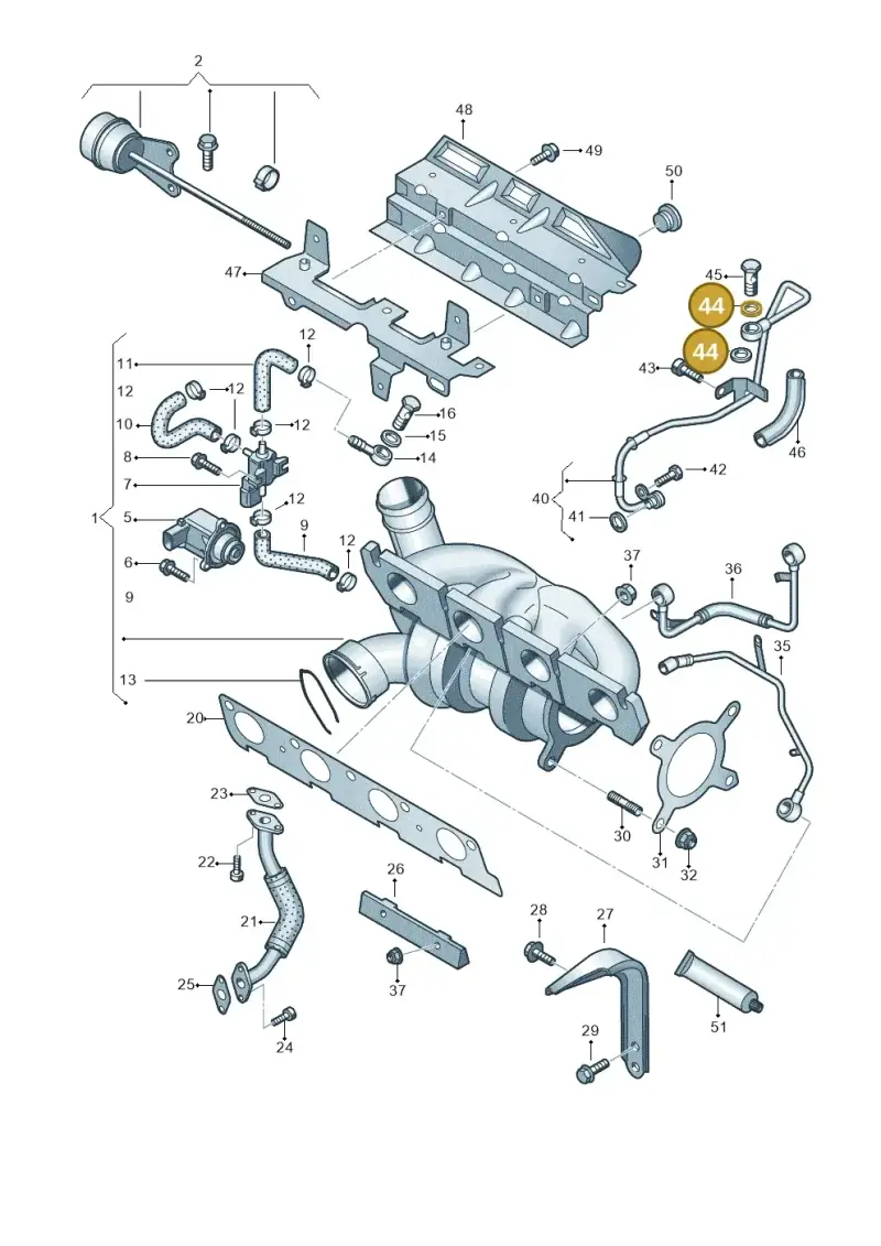 N0138514 — Audi Q3 2.0 TDI (2014-2019) diagram 645145520, position 44