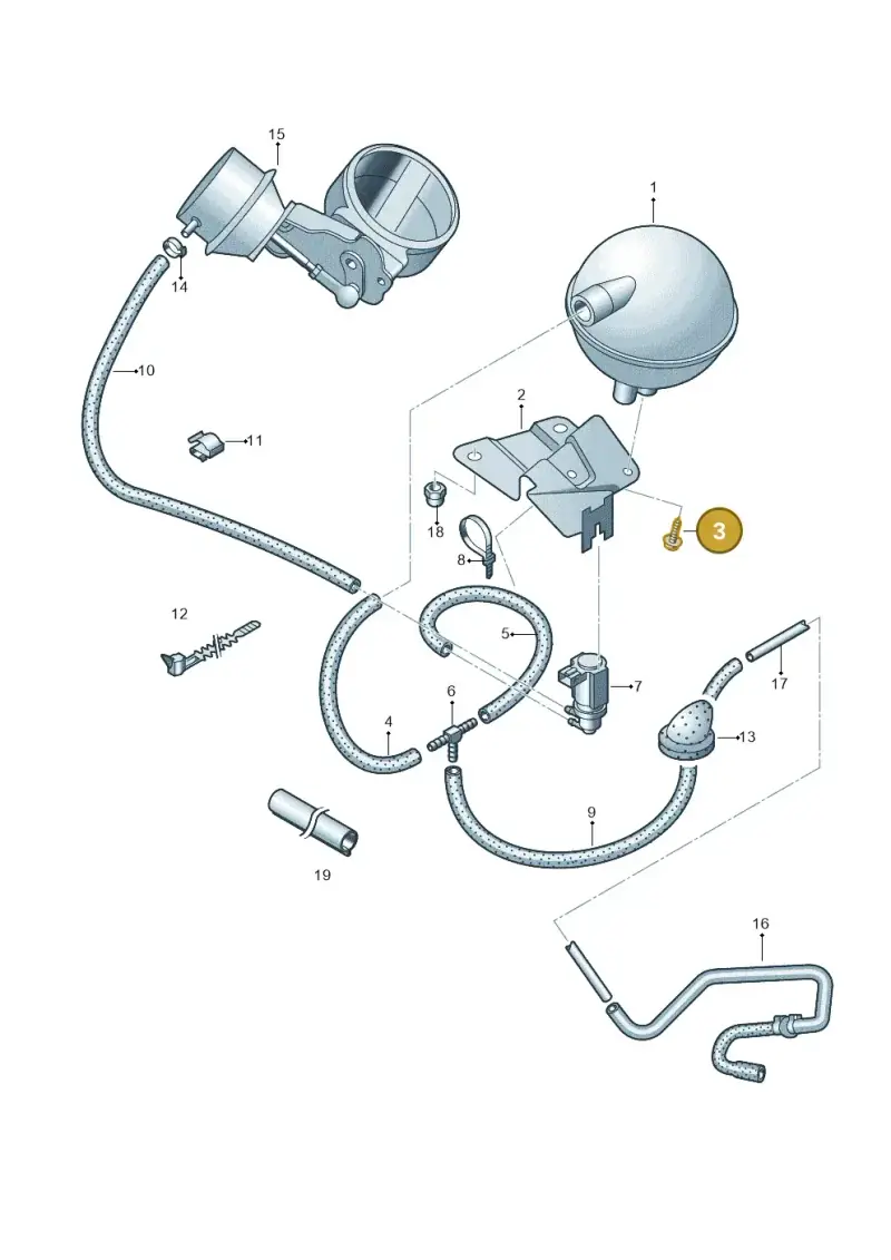 N01388413 — Audi TTS Coupe 2.0 (2010-2014) diagram 278131450, position 3
