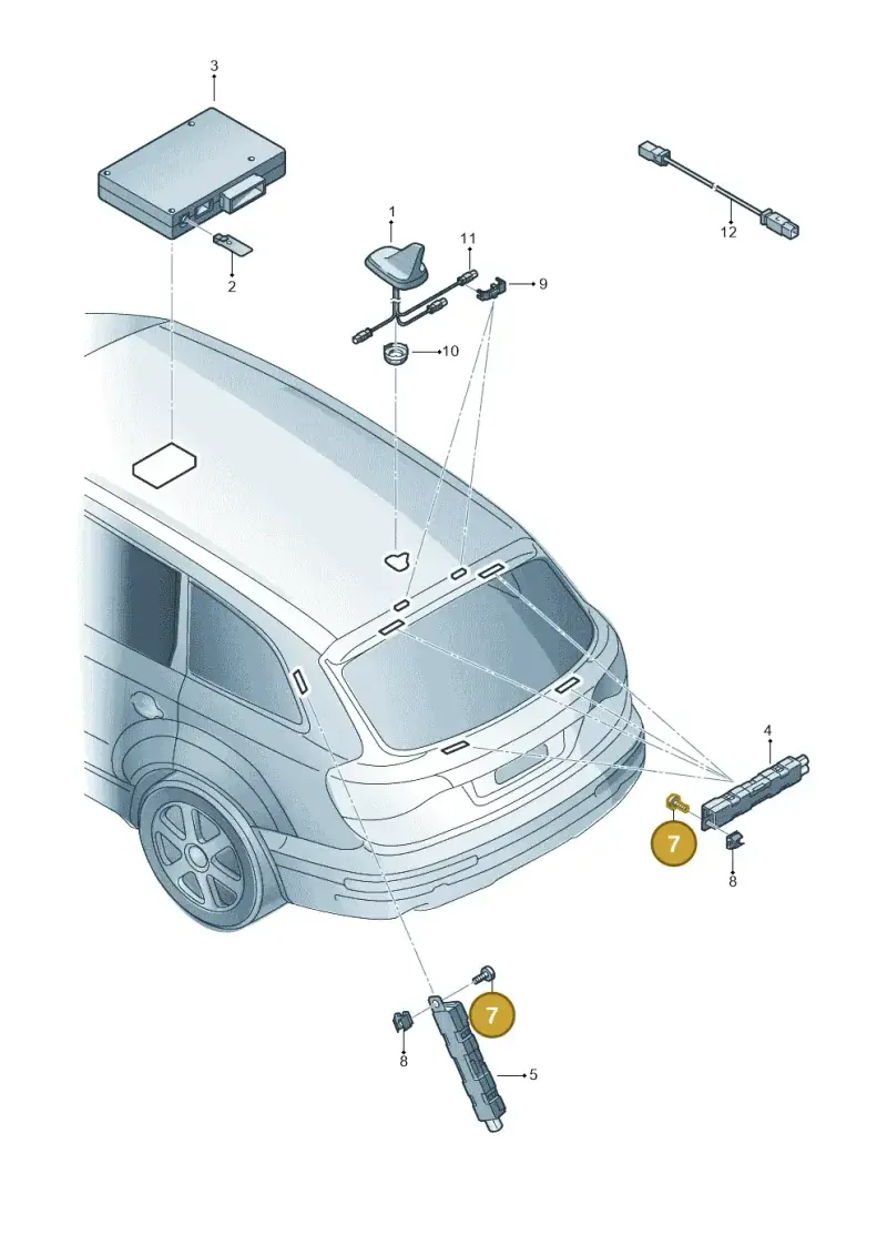 N01388413 — Audi Q5 qu. 2.0 (2009-2018) diagram 647035150, position 7