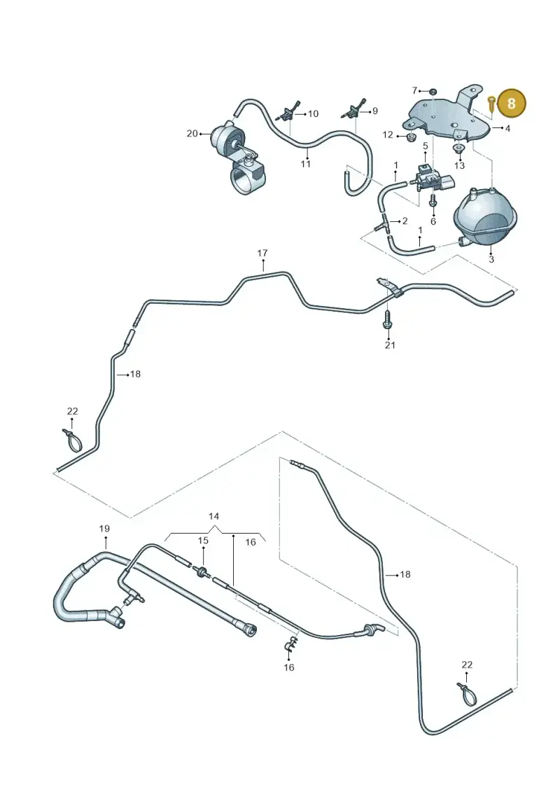N01388413 — Audi Q5 qu. 2.0 TDI (2012-2017) diagram 647131450, position 8