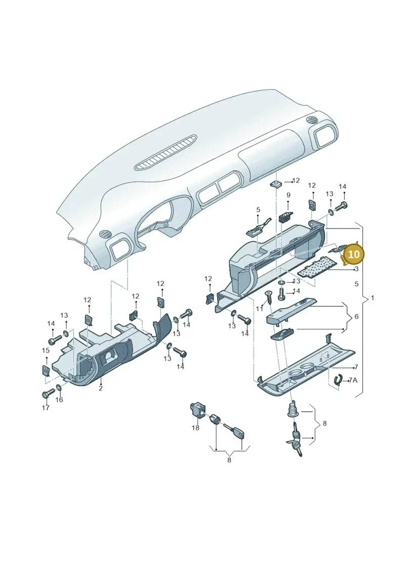 N0139579 — Audi A3/S3/QUATTRO (2000-2003) diagram 201857200, position 10