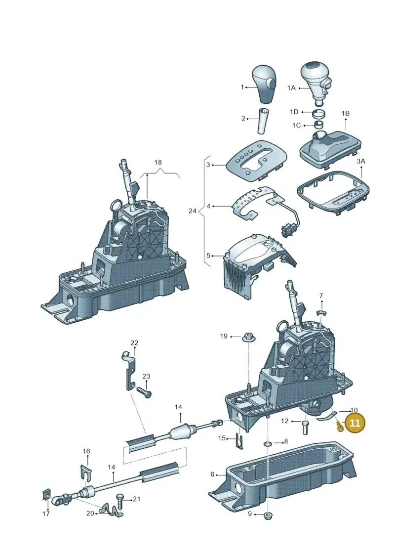 N01395819 — Audi A3 Sportback (2008-2013) diagram 412713100, position 11