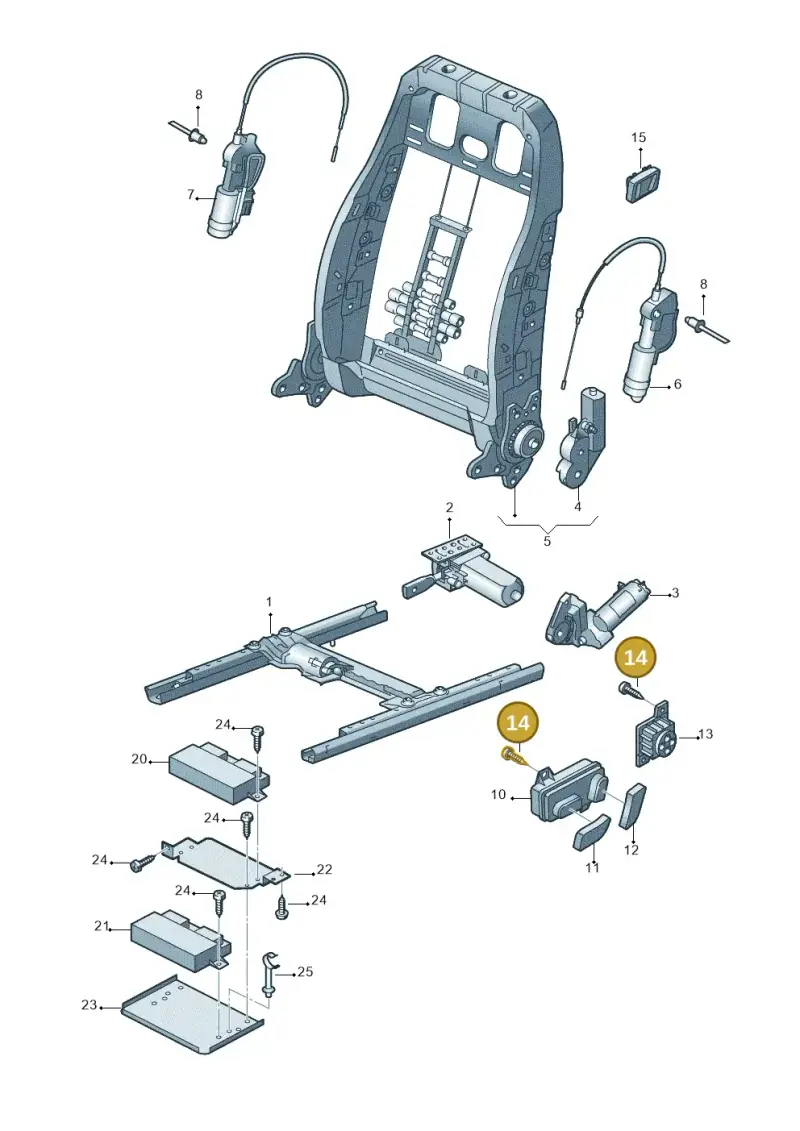 N01395819 — Audi RS4 Cabrio qu.    08> (2007-) diagram 492959200, position 14