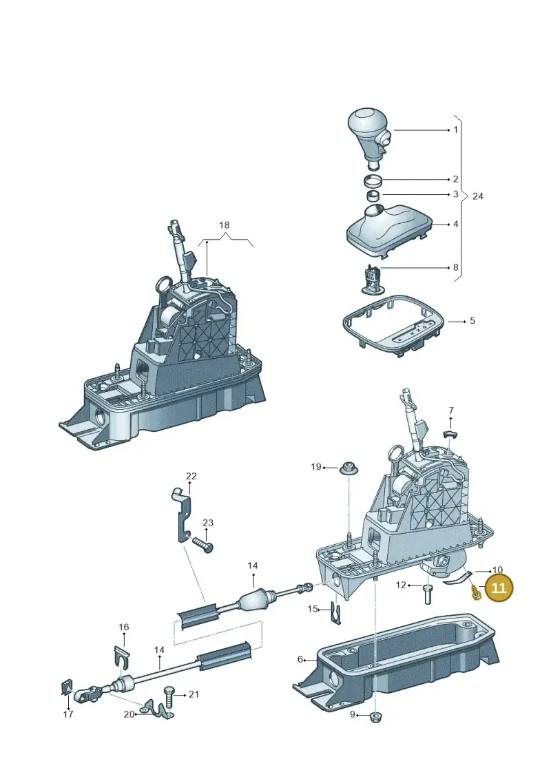 N01395819 — Audi TT Coupe/Roadster 08> (2007-) diagram 609713100, position 11