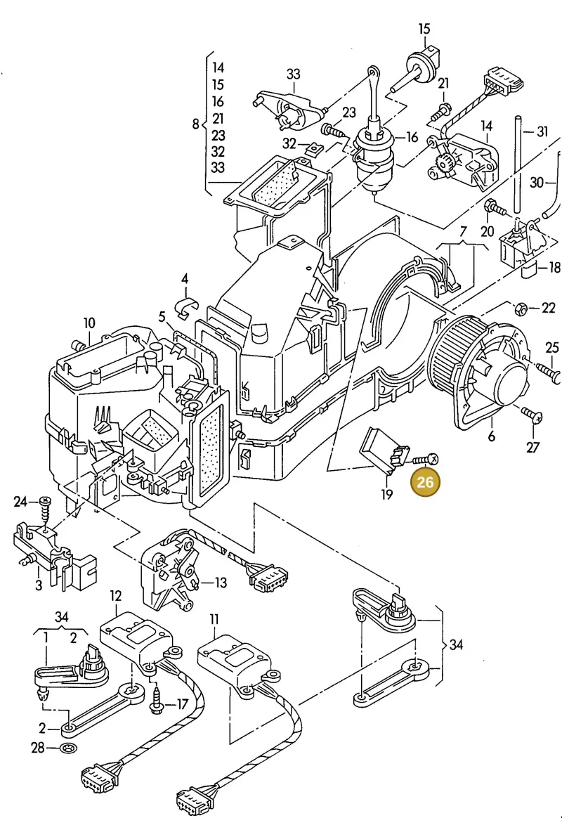 N0141251 — Audi A4     F>8D-W-.. (1995-1997) diagram 114820200, position 26