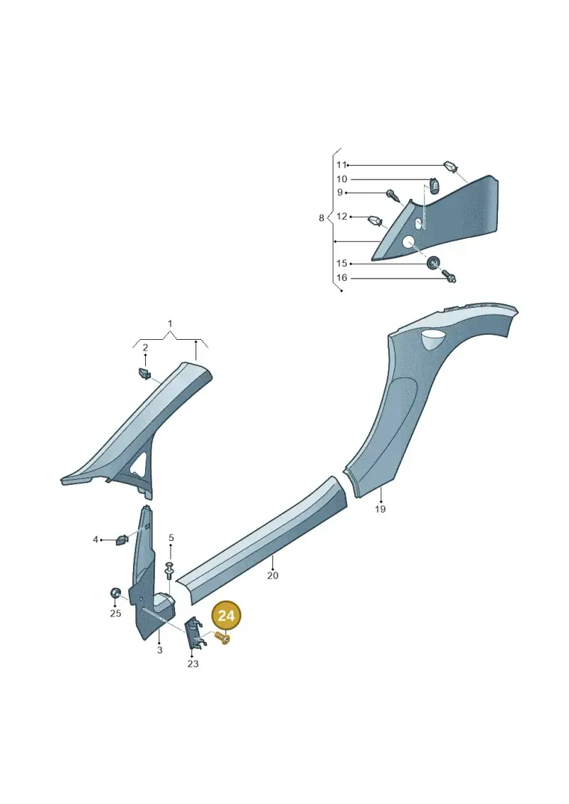 N01413319 — Audi R8 qu. 5.2 (2012-2015) diagram 752867650, position 24