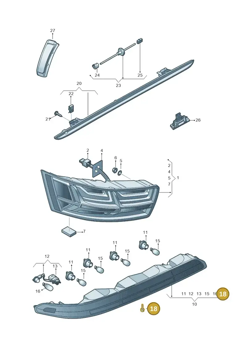 N01413319 — Audi Q7 qu. 3.0 TDI (2015-2019) diagram 859945000, position 18