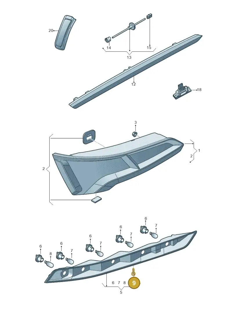 N01413319 — Audi Q5 (2016-2020) diagram 896945000, position 9