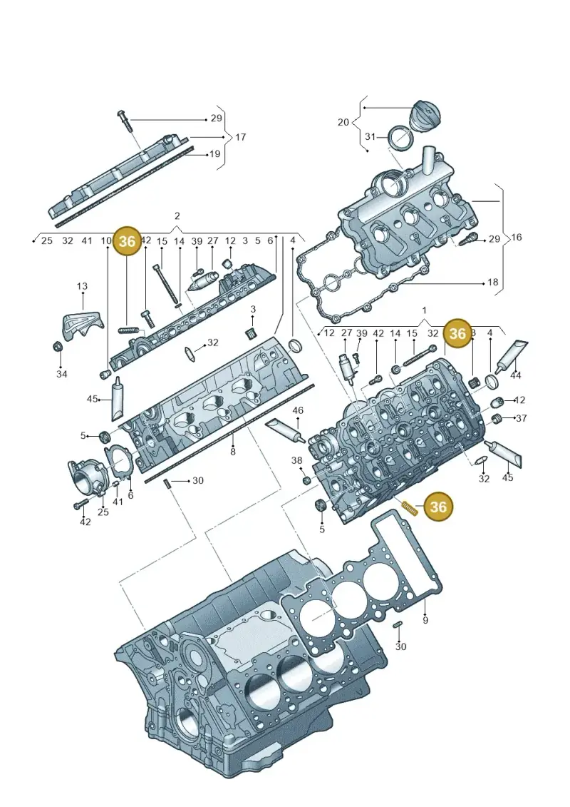 N0145555 — Audi A7 Sportback (2014-2018) diagram 448103510, position 36