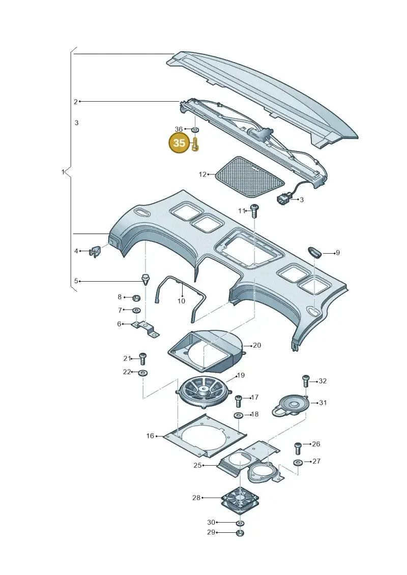 N01470213 — Audi A8L qu. 3.0 TDI (2013-2018) diagram 771863100, position 35
