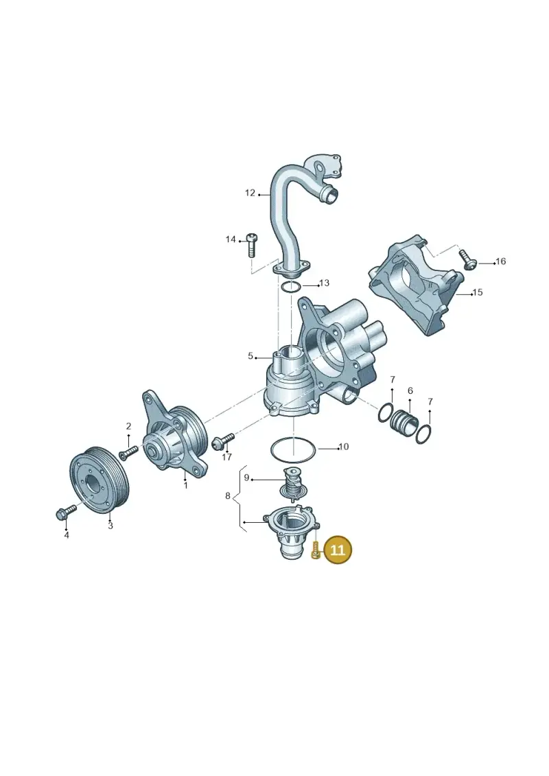 N01470421 — Audi Q7 qu. 3.0 TDI (2009-2015) diagram 493121090, position 11