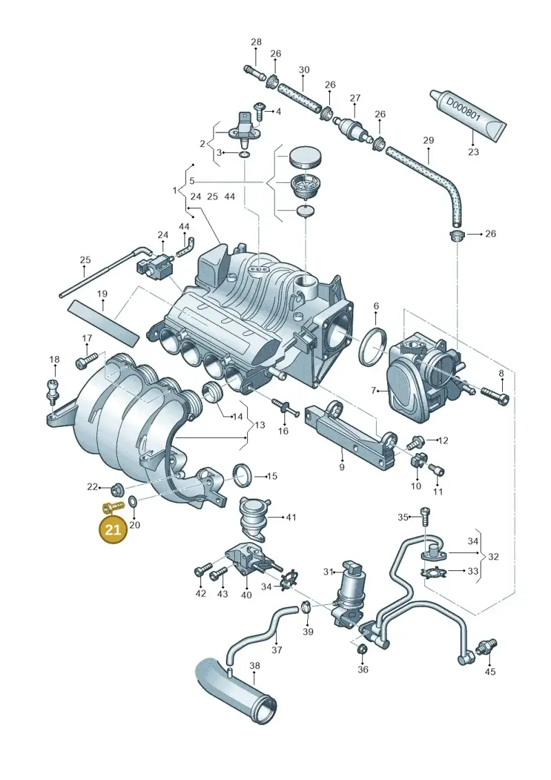N0147153 — Audi A3/S3/quattro (2005-2007) diagram 412133070, position 21