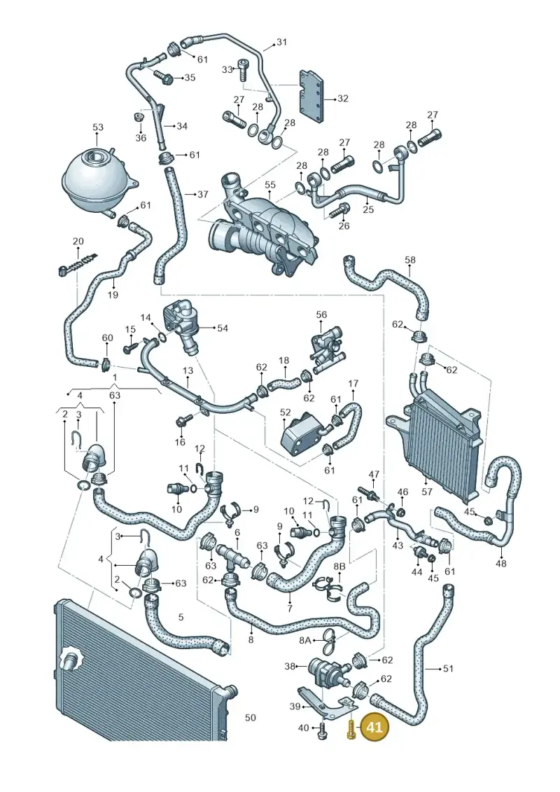 N0147218 — Audi TTS Coupe 2.0 (2010-2014) diagram 609121510, position 41