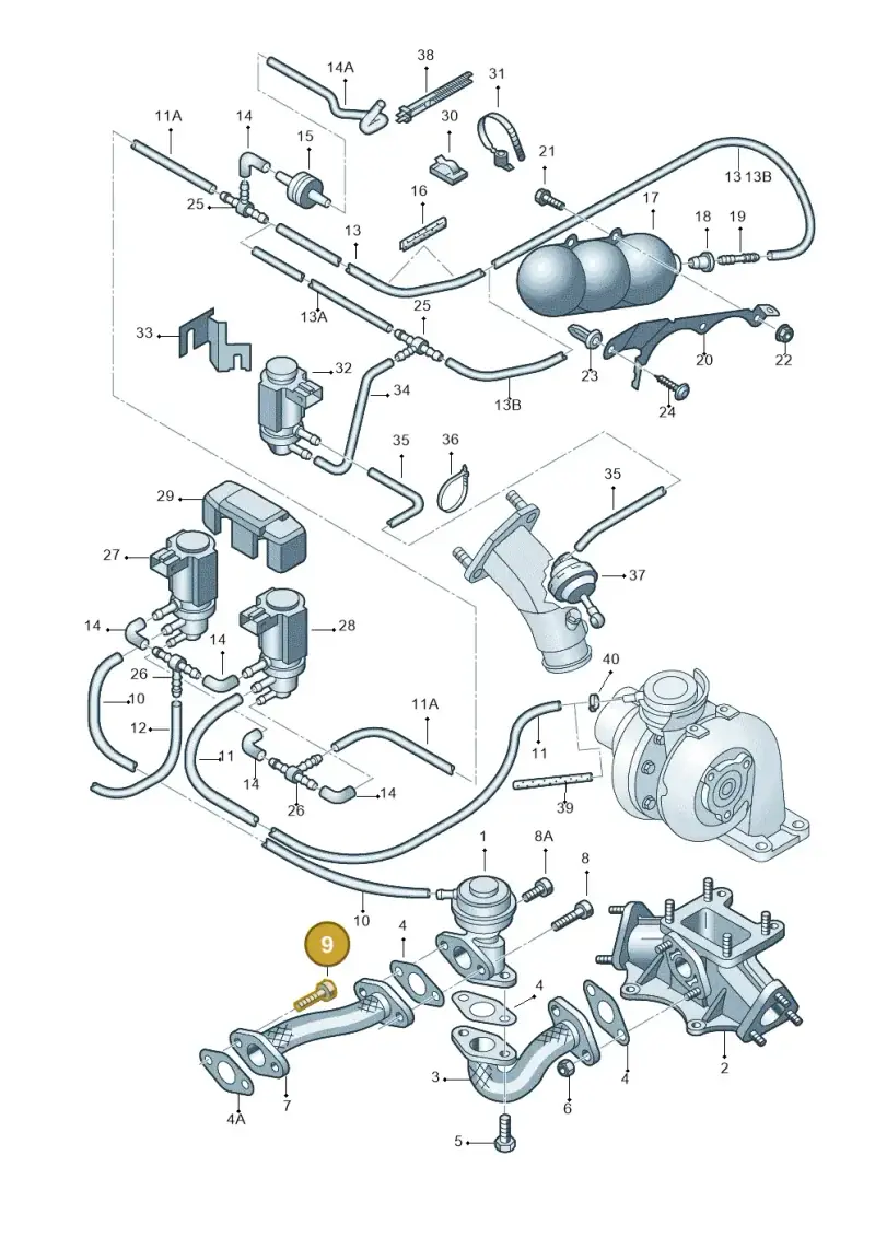 N0147591 — Audi A6/Wagon/quattro (2001-2004) diagram 260131200, position 9