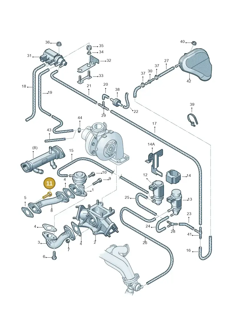 N0147597 — Audi A4/S4/Av./qu. (2001-2004) diagram 249131400, position 11