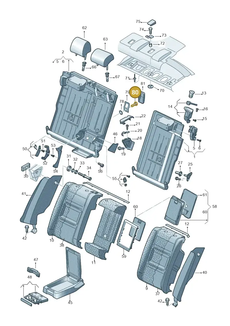 N0147791 — Audi RS6 Avant qu.5.0 (2007-2010) diagram 448885700, position 80