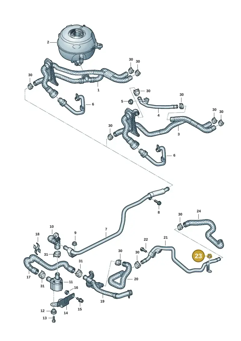 N01508215 — Audi A6 2.0 (2018-) diagram 435121158, position 23