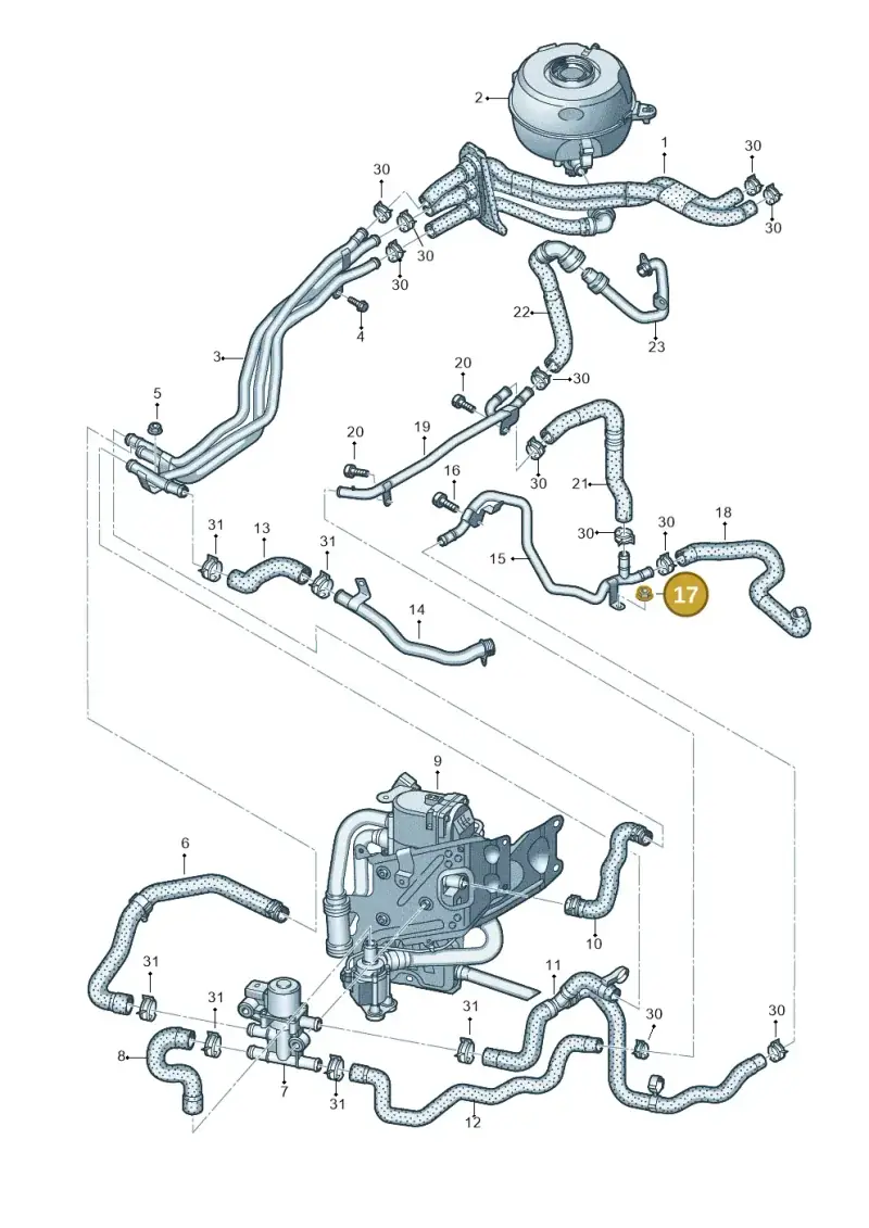 N01508215 — Audi A6 2.0 (2018-) diagram 435121160, position 17