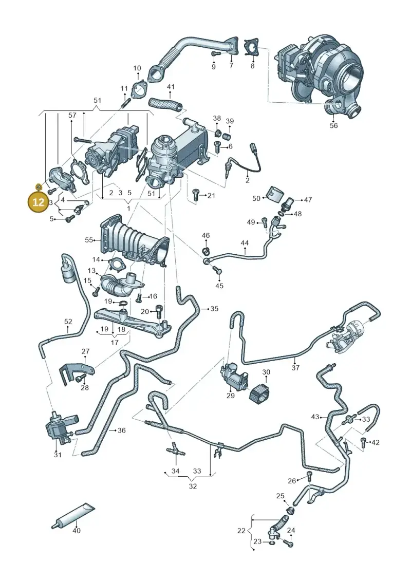 N01508215 — Audi A6 2.0 (2018-) diagram 435131420, position 12