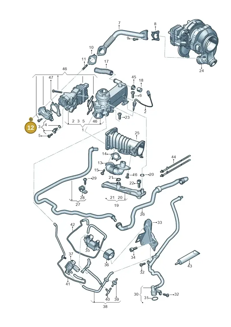 N01508215 — Audi A6 2.0 (2018-) diagram 838131400, position 12