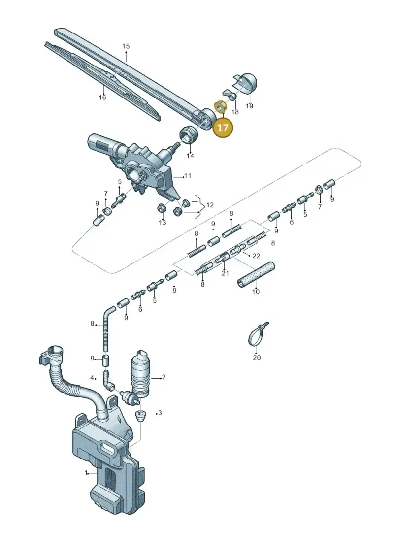 N01508315 — Audi A3 Sportback (2016-2020) diagram 745955200, position 17
