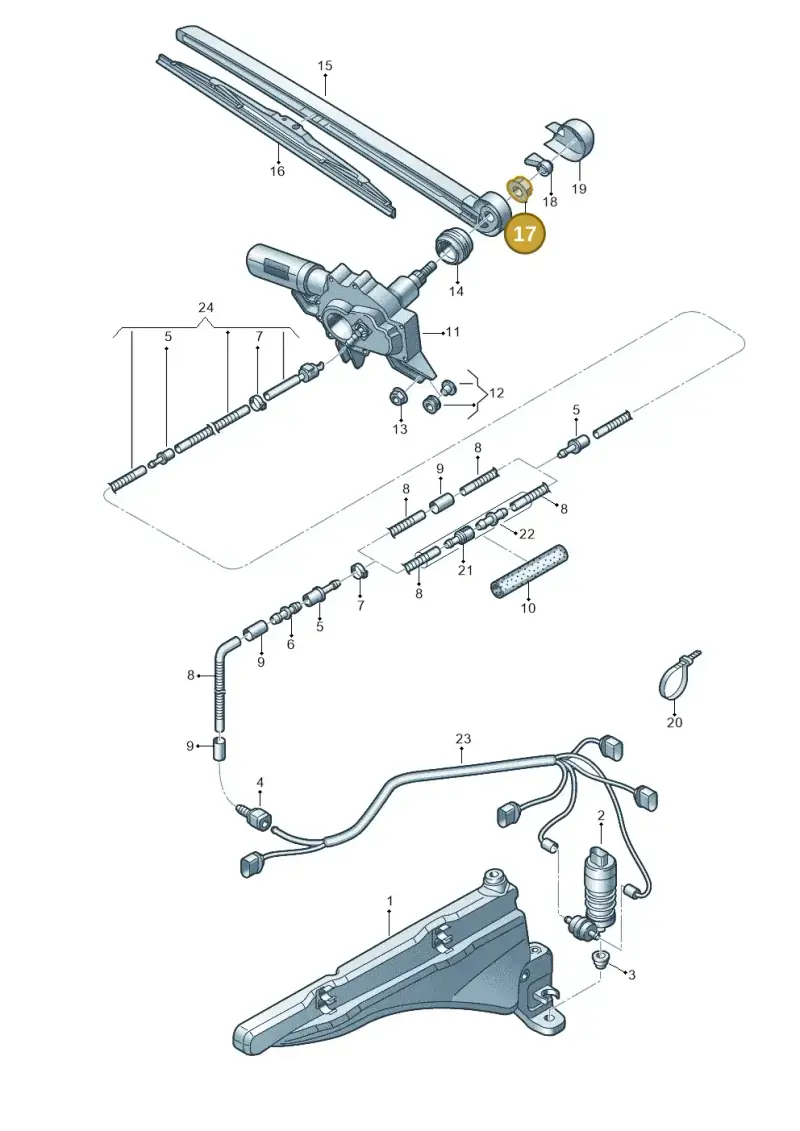 N01508315 — Audi RS3 Limousine (2017-2020) diagram 853955200, position 17