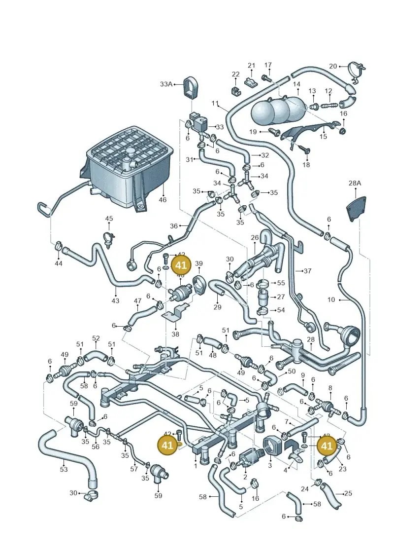 N0152761 — Audi A6/Wagon/quattro (2001-2004) diagram 262133870, position 41