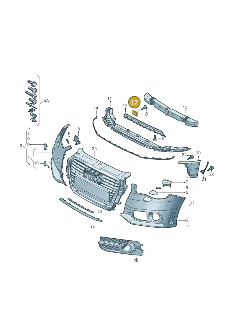 N0154391 — Audi A1 Sportback (2010-2015) diagram 708807200, position 17