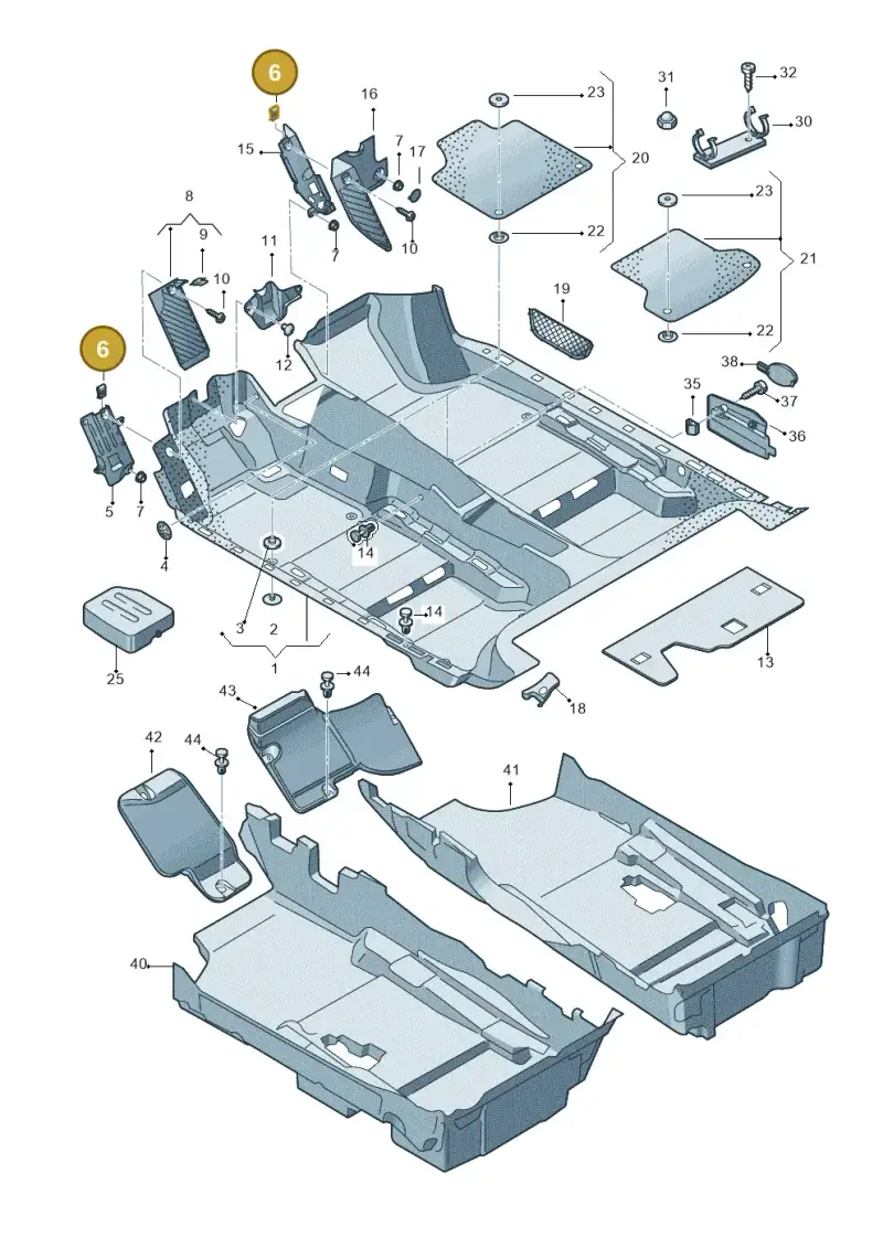 N0154457 — Audi TTS Coupe 2.0 (2010-2014) diagram 412863000, position 6