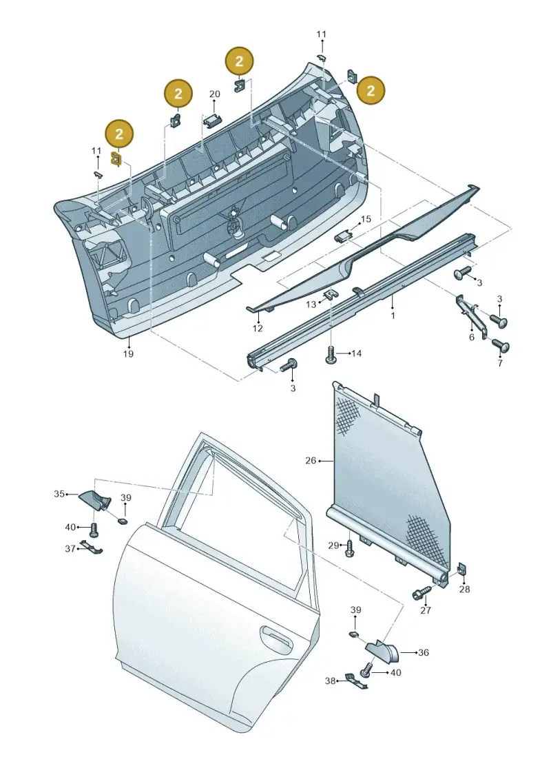 N0154457 — Audi Q7 qu. 3.0 TDI (2009-2015) diagram 448861050, position 2