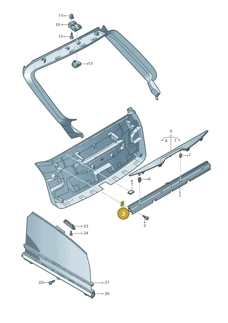 N0154457 — Audi RS6 Avant (2013-2018) diagram 717861050, position 3