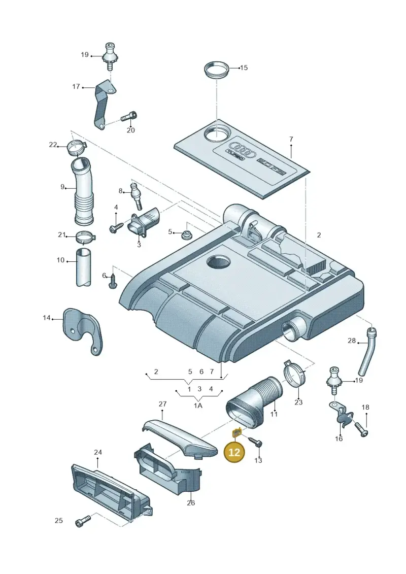 N0154487 — Audi A3 Sportback (2008-2013) diagram 412133400, position 12
